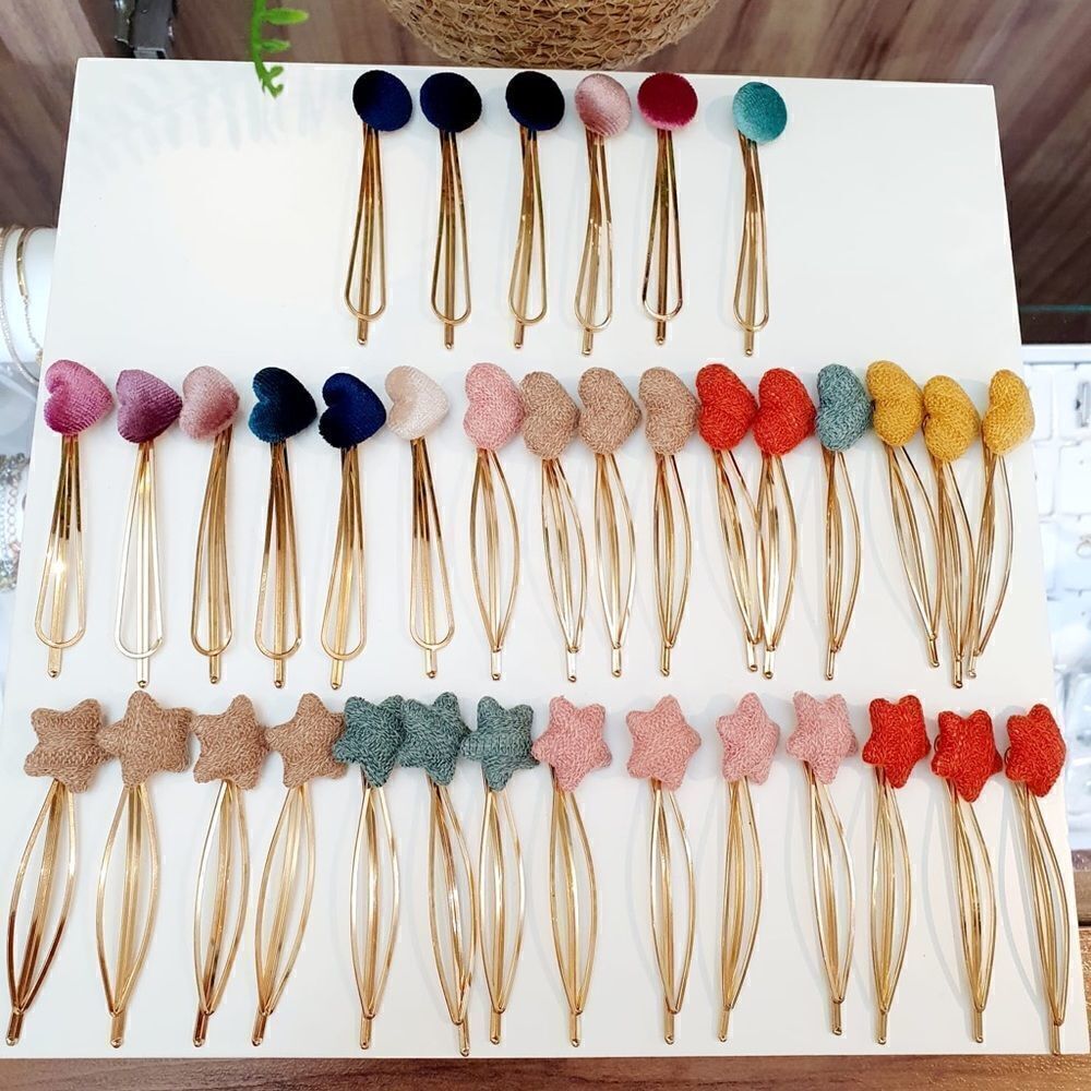 Hair pin Stars and Heart format